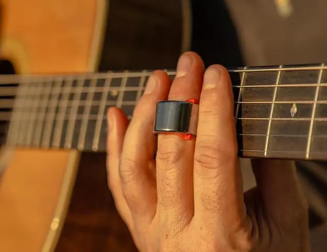 Alt view image 6 of 7 - Slide Guitar Rings - Made From Tungsten Steel. Acoustic Guitar Slide, Electric Guitar Slide, Bass, Ukulele, and More. Almost as Hard as Diamond, Smooth Surface Finish, New Invention