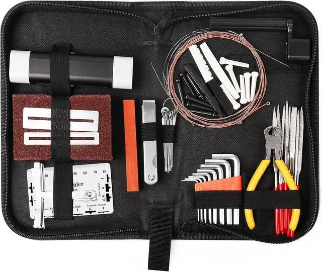 Alt view image 3 of 7 - 72PCS Guitar Tool Kit Repair Maintenance Accessories Guitar Parts Set with Carry Bag Guitar Care For Electric Acoustic Guitar Ukulele Bass Banjo
