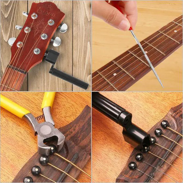 Alt view image 4 of 7 - 72PCS Guitar Tool Kit Repair Maintenance Accessories Guitar Parts Set with Carry Bag Guitar Care For Electric Acoustic Guitar Ukulele Bass Banjo