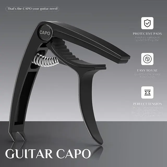 Alt view image 2 of 7 - Capo,Guitar Capo for Acoustic Electric Guitar (18 pack capo)