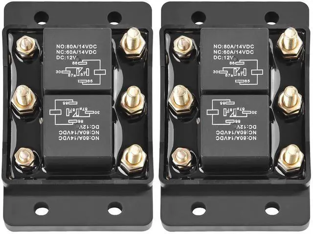 Main image of 2Pcs 5541100 24452 Forward and Reverse Relay Module Fit for Tarp or Winch Motor, Snow Plow & Lift Replace 5541100 ATP0110 12VDC 50A Polarity Module for Marine Jack Plate