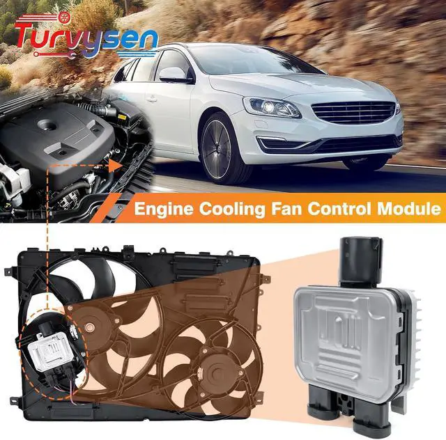 Alt view image 6 of 7 - Cooling Fan Control Module Compatible with 2011-2018 Volvo S60 V60, 2007-2016 Volvo S80, 2008-2016 Volvo V70 XC60 XC70, Engine Radiator Fan Control Unit Replaces 7T438C609BA 940004204