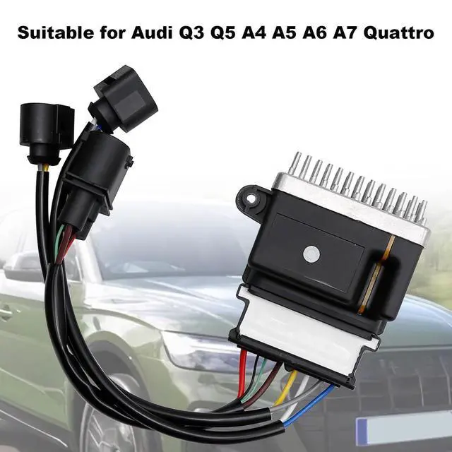 Alt view image 6 of 7 - 8K0959501A Engine Radiator Cooling Fan Control Module Relay Replacement for Audi A4 A5 A6 A7 Q3 Q5 Quattro, Replaces 8K0959501C 8K0959501G 8K0910501D