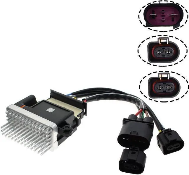 Alt view image 2 of 7 - Engine Cooling Fan Control Module for Audi A4 A5 A6 Q3 Q5 09-18Quattro allroad 8K0959501G