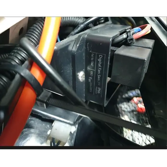 Alt view image 6 of 7 - Electric Fan Controller Kit 12V and 24V Digital Thermatic Fan Switch Kit, Disconnectable Probe Digital Radiator, Adjustable Temperature 104ºF to 230ºF Replace #0444