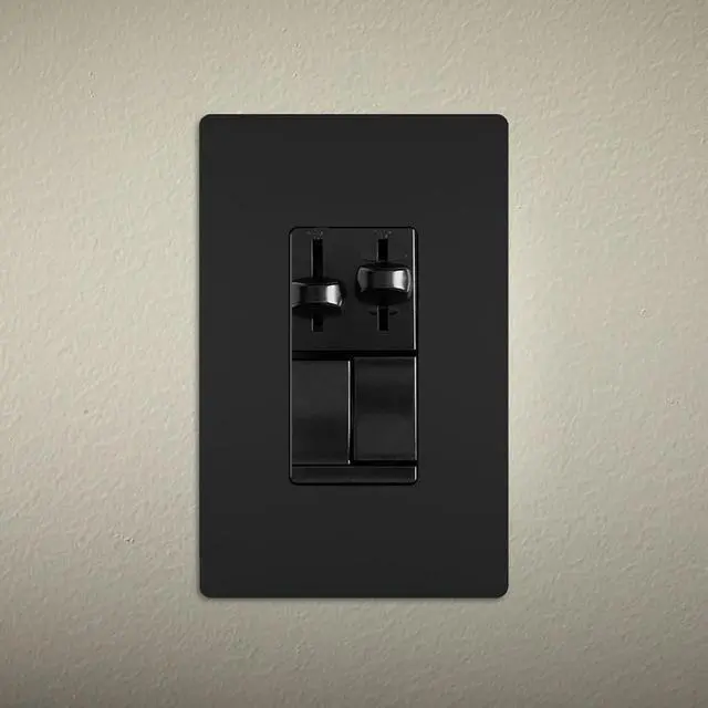 Alt view image 5 of 6 - Pass & Seymour 450W LS Series Preset Dimmer Light Switch for Dimmable LED & CFL Bulbs Plus 1.6A Ceiling Fan Control, Single Pole/3-Way, LSCLDC163PBK, Black, 1 Count