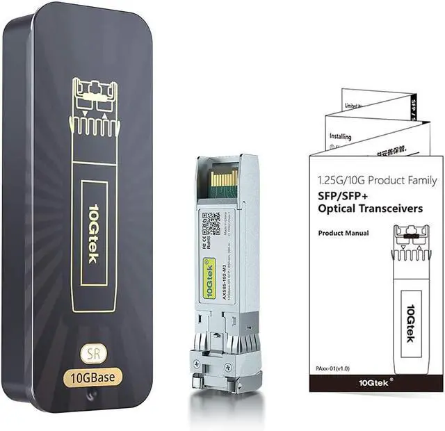 Alt view image 6 of 6 - 10GBase-SR SFP+ Transceiver, 10G 850nm MMF Module for Cisco SFP-10G-SR, Meraki, Ubiquiti UniFi UF-MM-10G, Mikrotik, Netgear, D-Link, Supermicro, TP-Link and More, up to 300m, Pack of 2