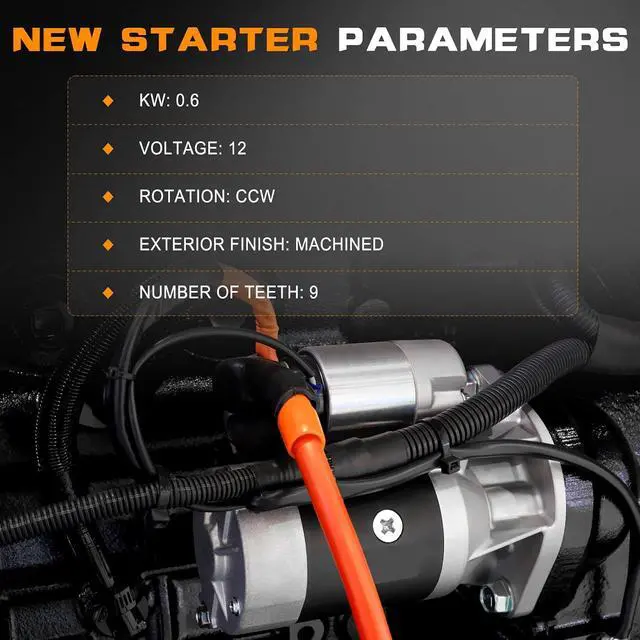 Alt view image 4 of 7 - New Starter Compatible for Toyota for Matrix 1.8L 2003-2008 for Toyota for Corolla 1.8L 2003-2008, 0.6kW/12 Volt Starter 336-1768 17841