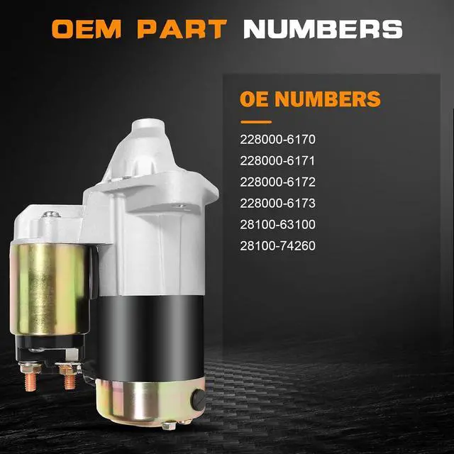 Alt view image 3 of 7 - New Starter Compatible for Toyota for Matrix 1.8L 2003-2008 for Toyota for Corolla 1.8L 2003-2008, 0.6kW/12 Volt Starter 336-1768 17841