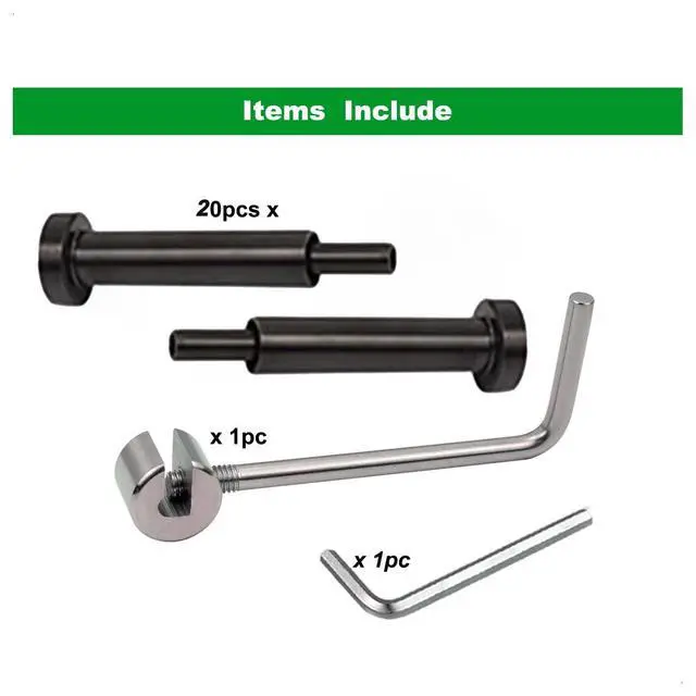 Alt view image 2 of 5 - Black Invisible Turnbuckle Kit 1/8 Inch Stainless Steel Cable Railing Hardware Kit 20 Pcs for Wood & Metal Post Cable Railing System