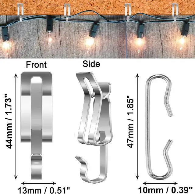 Alt view image 2 of 7 - 180pcs Heat Cable Roof Clips De Icing Cable Clips and Spacers Kit Outdoor | Roof Clips and Spacers Set Cable Wire Clips Gutter Clips