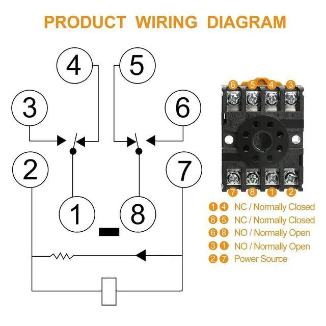 Alt view image 2 of 7 - 10 Pack MK2P-I General Purpose Electromagnetic Power Relay, AC 110V Coil, 8-Pin DPDT Relay with Base Socket PF083A for Industrial Control, HVAC, Motor Automation