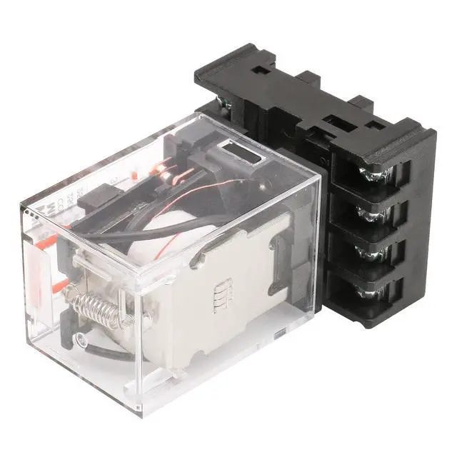 Alt view image 6 of 7 - 10 Pack MK2P-I General Purpose Electromagnetic Power Relay, AC 110V Coil, 8-Pin DPDT Relay with Base Socket PF083A for Industrial Control, HVAC, Motor Automation