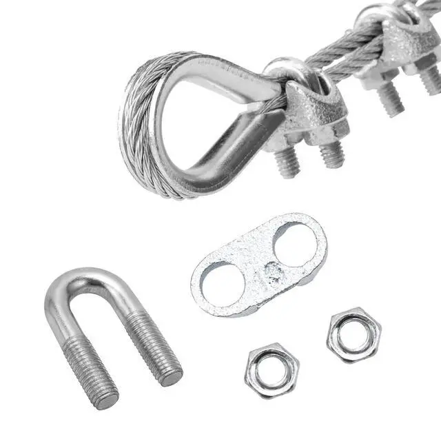 Alt view image 5 of 7 - 25 Pcs 1/2" M13 Wire Rope Clip Cable Clamps, Galvanized U-Bolt Saddle Fasteners for Fixed Tent Rope, Wire Rope, Wire Cable, Clothes Lines