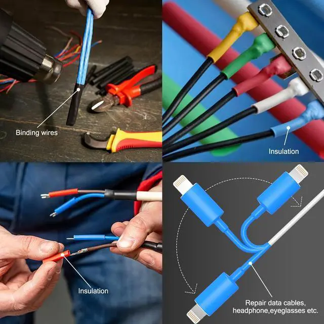 Alt view image 7 of 7 - 3:1 Ratio 5" LARGE (125mm) Heat Shrink Tubing - Marine Grade Waterproof Adhesive Lined - 4Ft Roll (1.22M Total Length) Black Polyolefin Sleeving Wrap Shrinking 3 to 1 Ratio 1pcs