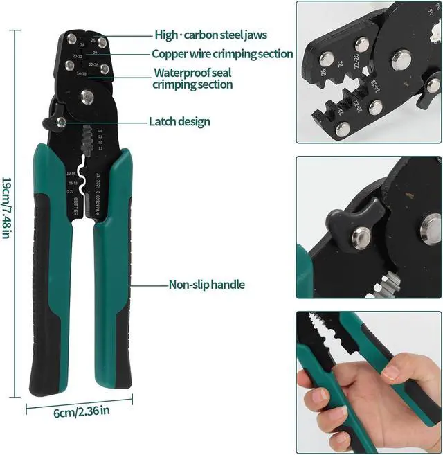 Alt view image 4 of 7 - 812Pcs Pin Connector Kit with Crimping Pliers - Terminal Pin 1/1.5/1.8/2/2.2/2.3/2.8/3.5mm Non-Insulated Plug Removal Male & Female Wire Pins - Automotive Car Electrical
