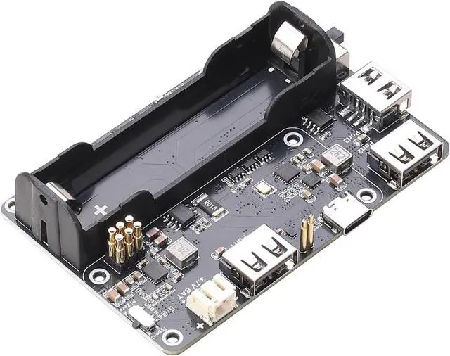 Main image of Pi Zero UPS HUB HAT for Raspberry Pi Zero Series, 3-Port USB 2.0 Expansion Board with Power Backup, 18650 Ba-ttery Holder, Smart Charge & Discharge Management