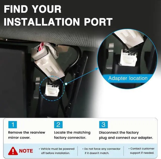 Alt view image 5 of 7 - Radar Detector Power Cord Adapter,(10Pin Type-H) Compatible with Kia,Hyundai Tucson Santa,Connect to Rearview Mirror,RJ11 DC3.5 Radar Detectors Charger Cable, Built-in Hidden USB