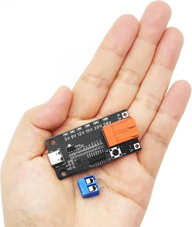 Alt view image 6 of 6 - 4PCS USB-C PD3.0/3.1 QC Trigger Module USB-C PD 5V 9V 12V 15V 20V 28V 5A Adjustable Voltage Power Trigger Board Type-C Female Input with Indicator