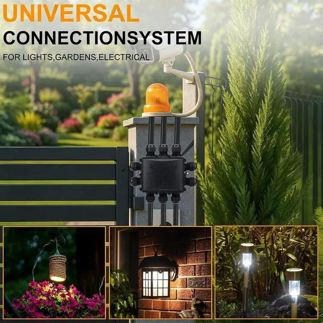 Alt view image 7 of 7 - Waterproof Junction Box - IP68 10 Way M25 Large Outdoor Electrical Box for 4-14mm Cables, Heavy Duty Multi Wire Connector for Garden Underground and Exterior Power Wiring