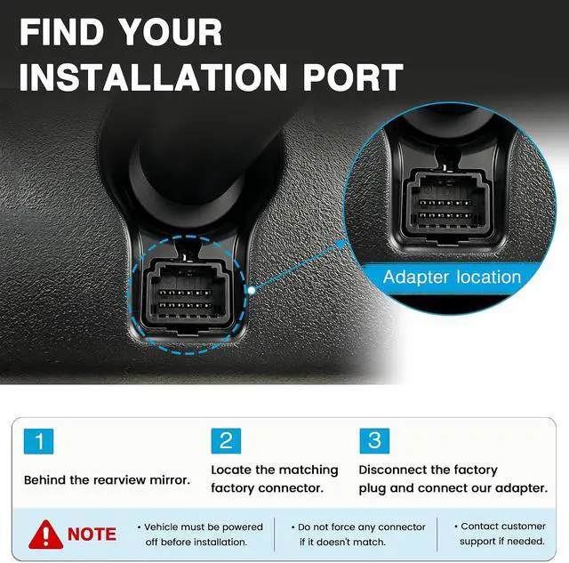 Alt view image 4 of 7 - Radar Detector Power Cord Adapter,(12Pin Type-A) Compatible with Toyota, Honda, Subaru and More, Connect to Rearview Mirror,RJ11 DC3.5 Radar Charger Cable, Built-in Hidden USB,Plug&Play