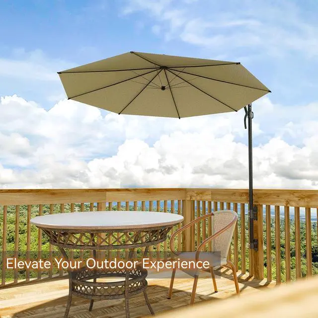 Alt view image 5 of 7 - Patio Umbrella Holder, Stainless Steel Outdoor Umbrella Mount Bracket for Deck Railing, Adjustable Base Width (Fit MAX OD 2 Inch)