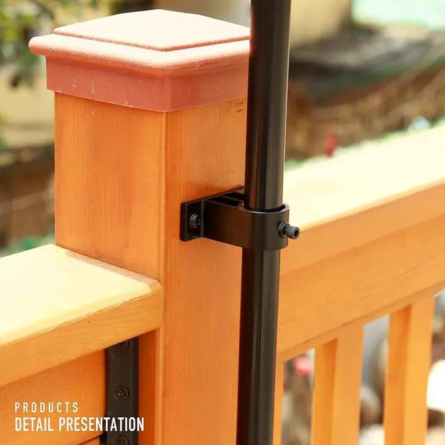 Alt view image 4 of 7 - 304 Stainless Steel Deck Torch Mount, Heavy-Duty Clamp for Torches, for Railings with 3/4 "and 1" OD, for Patio, Wooden Deck, Lamp Holders, Poles, Brackets (4 Sets, 1 Inches)