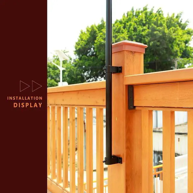 Alt view image 6 of 7 - 304 Stainless Steel Deck Torch Mount, Heavy-Duty Clamp for Torches, for Railings with 3/4 "and 1" OD, for Patio, Wooden Deck, Lamp Holders, Poles, Brackets (4 Sets, 1 Inches)