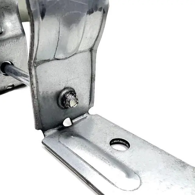 Alt view image 3 of 7 - 2-3/8" Steel to Wood Fence Brackets,(12 pcs) with 48 Screws, Galvanized Pipe Grip Tie,Fence Brackets for Metal Posts,Dock Side Pipe Holder,Metal Fence Post Brackets