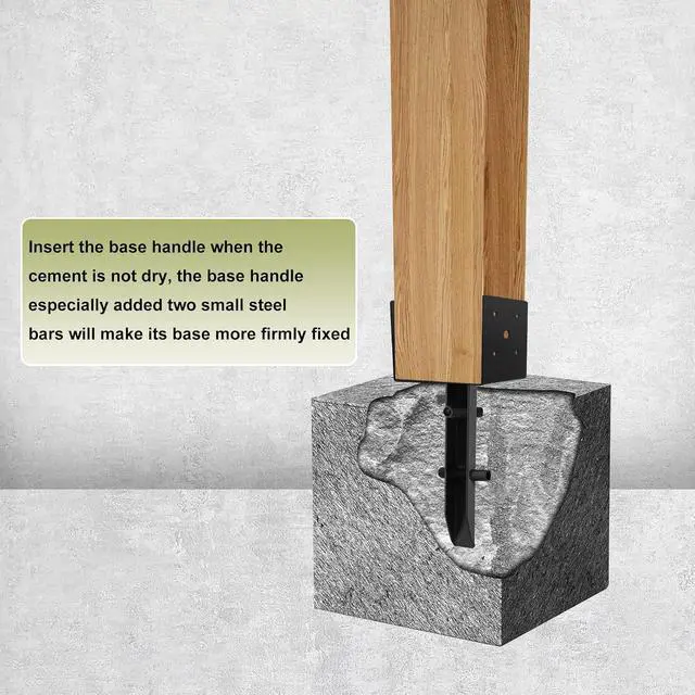 Alt view image 3 of 7 - 4 Pcs 6"x 6" Concrete Post Anchor(Inner Dia 5.6x5.6)