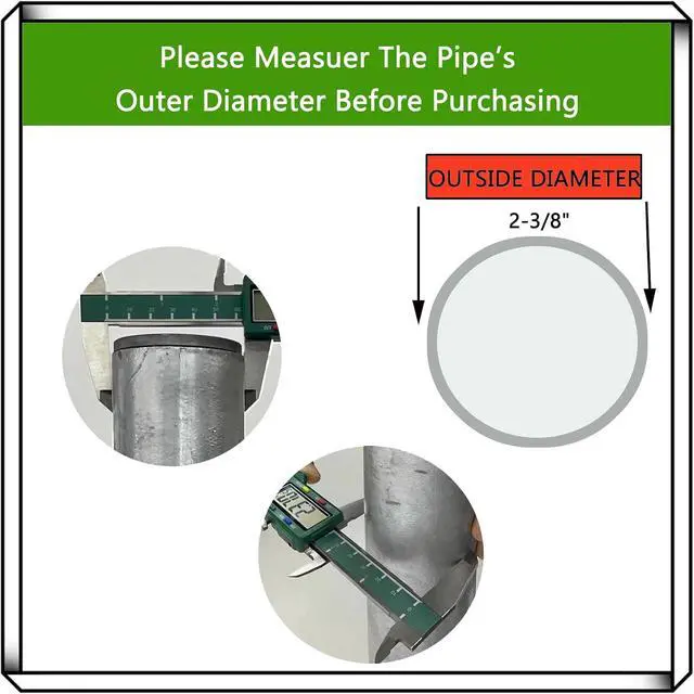 Alt view image 4 of 7 - 2-3/8" Steel to Wood Fence Brackets,(12 pcs) with 48 Screws, Galvanized Pipe Grip Tie,Fence Brackets for Metal Posts,Dock Side Pipe Holder,Metal Fence Post Brackets