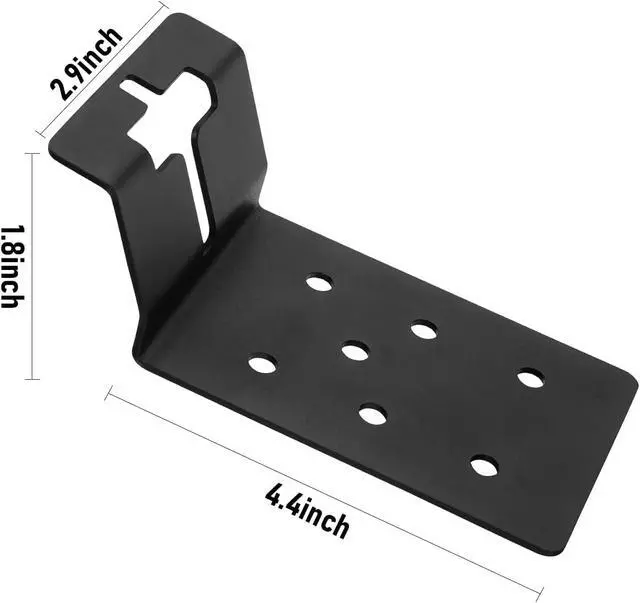 Alt view image 2 of 7 - 8 Pack Black T-Post Bracket 3"