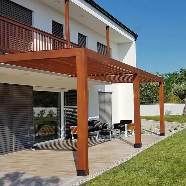 Alt view image 6 of 7 - Concrete Fence Post Holder 6x6 inches 4 Pack, U Shape Fence Post Base Anchor Pergola Brackets