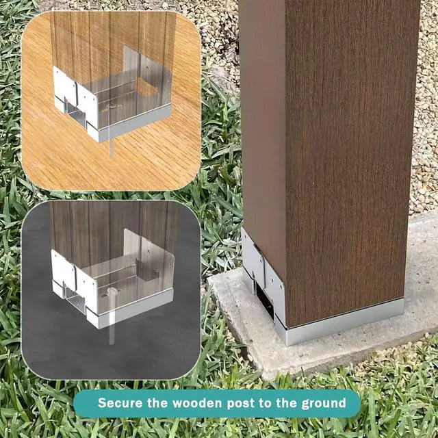 Alt view image 3 of 7 - 12 PCS 6x6 Post Anchor Base Adjustable Wood Post Brackets