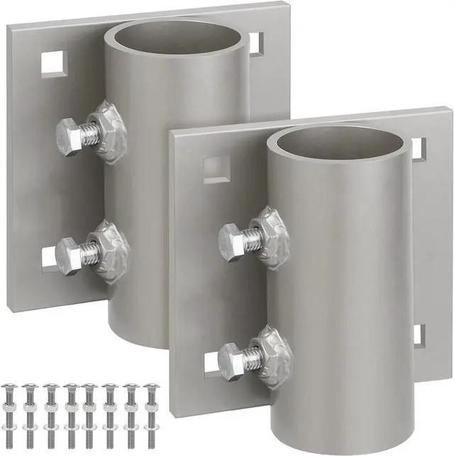 Main image of Dock Brackets Hardware Dock Side Leg Pipe Holder,Stationary/Floating Dock Posts Hardware Holder Sleeve for Pipe Pole,Heavy Duty,7/16" Holes for 3/8" Carriage Bolts