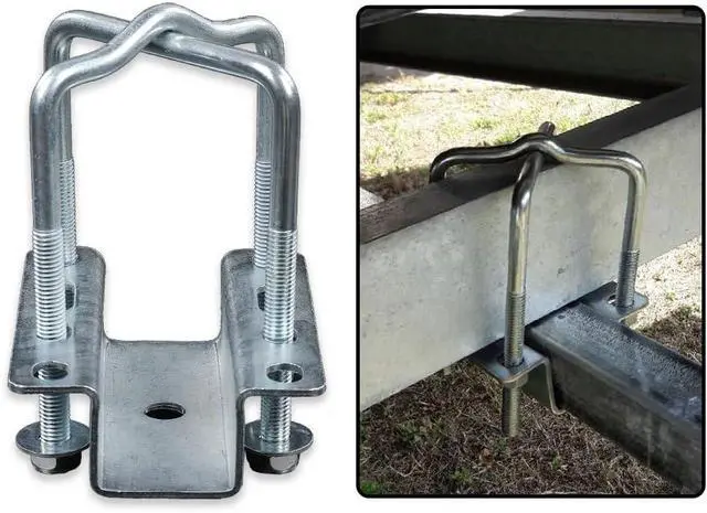 Alt view image 5 of 7 - Boat Trailer Galvanized Universal Guide Pole and Post Mounting U Bolt Kit FIt Kia Optima 2016 2017 2018 2019 2020