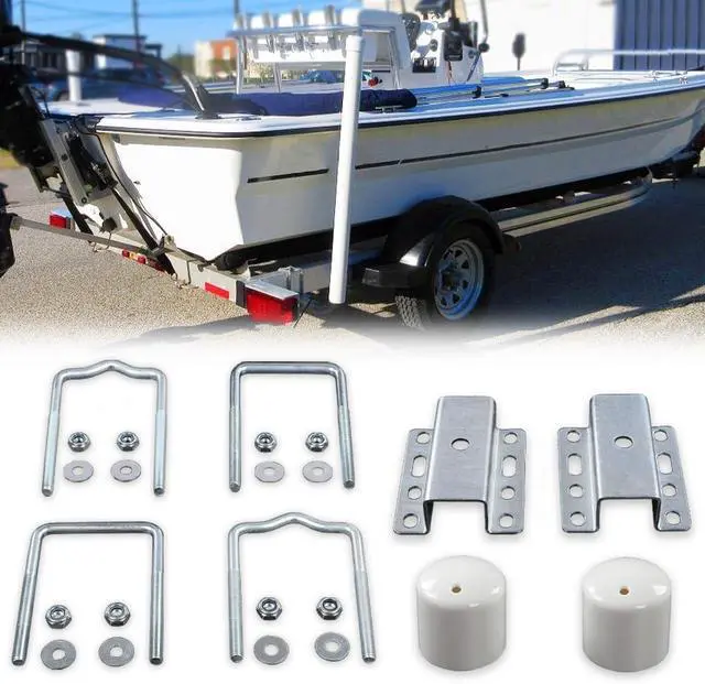 Alt view image 6 of 7 - Boat Trailer Galvanized Universal Guide Pole and Post Mounting U Bolt Kit FIt Kia Optima 2016 2017 2018 2019 2020
