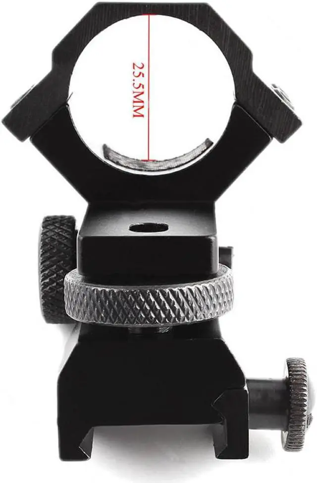 Alt view image 2 of 5 - Windage Elevation Adjustable Low Profile Scope Flashlight Laser Ring Mount, 1 Inch Barrel Clamp Adapter with 20mm Mount for Rifle Scope Torch Optics