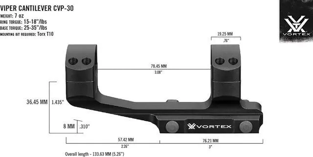 Alt view image 3 of 3 - Pro Extended Cantilever Riflescope Mounts - Picatinny Compatible, Multiple Size Options, Made in USA - Unlimited, Unconditional Warranty
