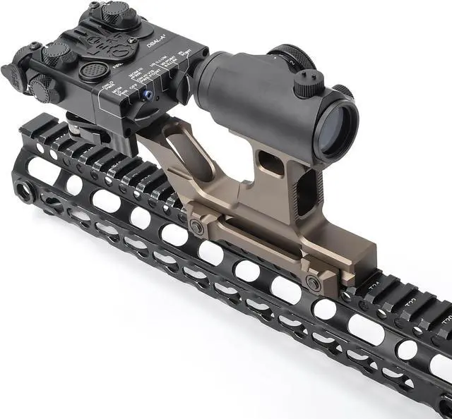 Alt view image 5 of 7 - Tactical Group Type HY Mount Red Dot Riser Mount Laser Combo Adapter Mount Base Picatinny Rail Riser Scope Mount for T1 T2 Optic Scope Sight Holographic