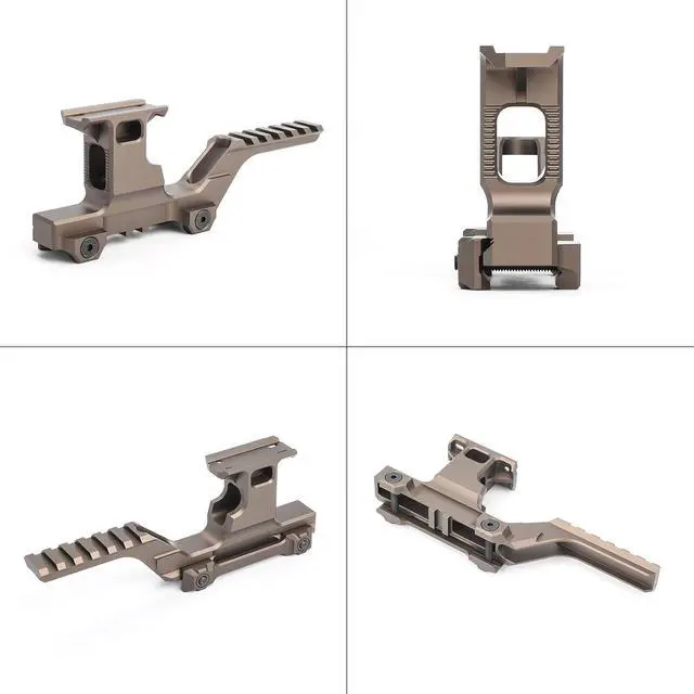Alt view image 6 of 7 - Tactical Group Type HY Mount Red Dot Riser Mount Laser Combo Adapter Mount Base Picatinny Rail Riser Scope Mount for T1 T2 Optic Scope Sight Holographic
