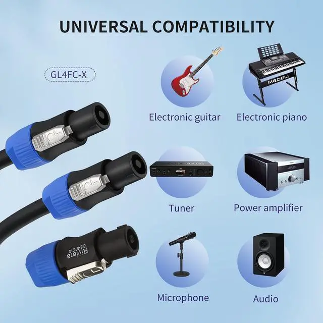Alt view image 2 of 7 - Speakon Connector Twist Lock 4 Pole Compatible with Neutrik Speakon Connector NL4FC NL4FX NL2FX NLT4X 20 Pack