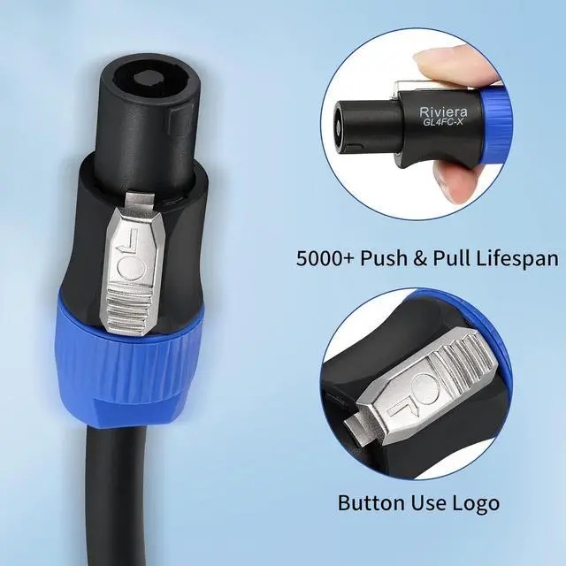 Alt view image 3 of 7 - Speakon Connector Twist Lock 4 Pole Compatible with Neutrik Speakon Connector NL4FC NL4FX NL2FX NLT4X 20 Pack