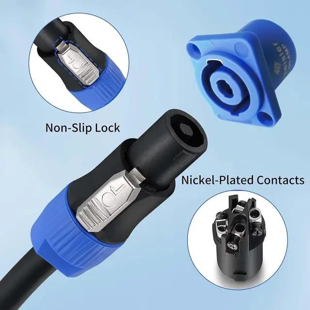 Alt view image 4 of 7 - Speakon Connector Twist Lock 4 Pole Compatible with Neutrik Speakon Connector NL4FC NL4FX NL2FX NLT4X 20 Pack