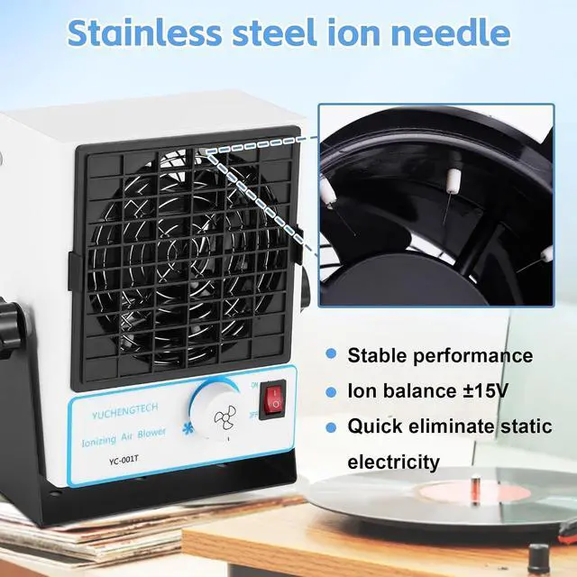 Alt view image 4 of 7 - Ionizing Air Blower Static Eliminator ESD Ionizer Fan Anti Static Ionizer Anti Static Fan for Eliminating Static Electricity DC Type (110V)