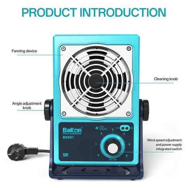 Alt view image 2 of 7 - BK001 Ion Blower, Eliminate Static Electricity, Positive and Negative Charge Generator, Neutralization of Ions, Electronic Production and Maintenance of Anti-Static