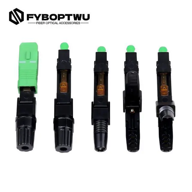 Alt view image 3 of 6 - 40 pcs SC-APC Fiber Optic Quick Assembly Connector Fiber Optic Fast Connectors Singlemode 9/125 Mechanical Connectors Adapter for 2mm x 3mm Butterfly Fiber Cable