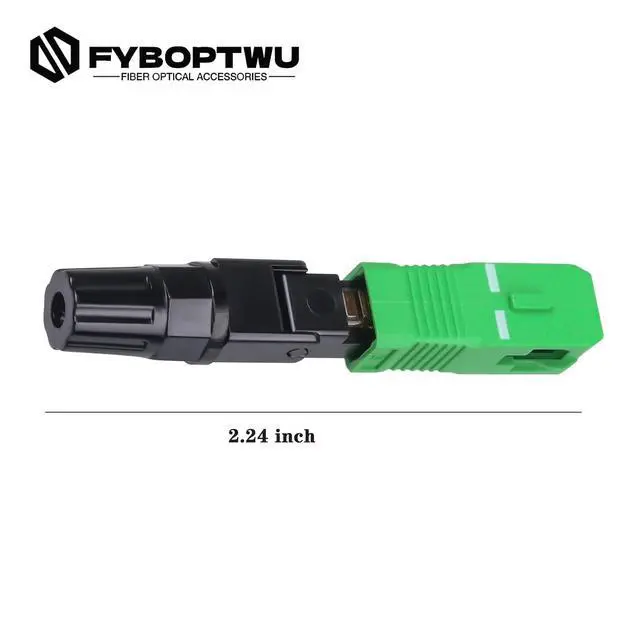 Alt view image 6 of 6 - 40 pcs SC-APC Fiber Optic Quick Assembly Connector Fiber Optic Fast Connectors Singlemode 9/125 Mechanical Connectors Adapter for 2mm x 3mm Butterfly Fiber Cable