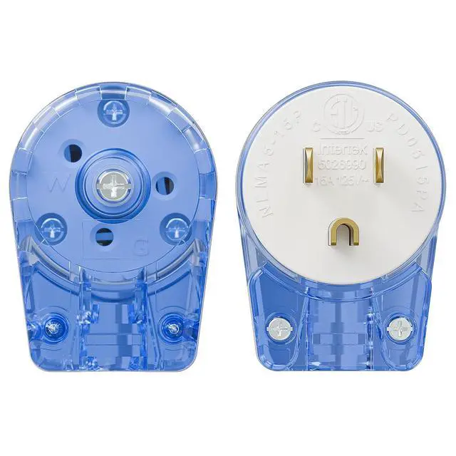 Alt view image 6 of 7 - 10 Pack Nema 5-15P Plug, 15A 125V 90 Degree Right Angle Plug