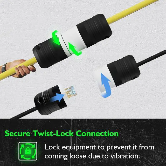 Alt view image 6 of 7 - 5 Pack NEMA L5-30P Locking Plug, 30 Amp Generator Replacement Plug 125V 2 Pole 3 Wire Grounding,Twist Lock Adapter Male Plug , Industrial Grade Heavy Duty, UL Listed (E355464)